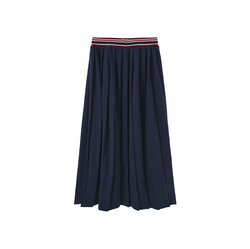 Sweatshirt Pleated Midi Skirt