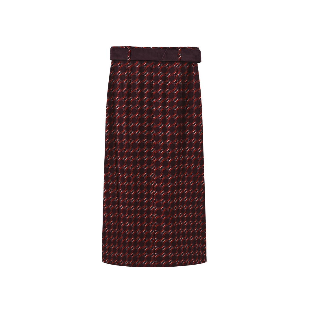 Glazer Belted Printed Skirt