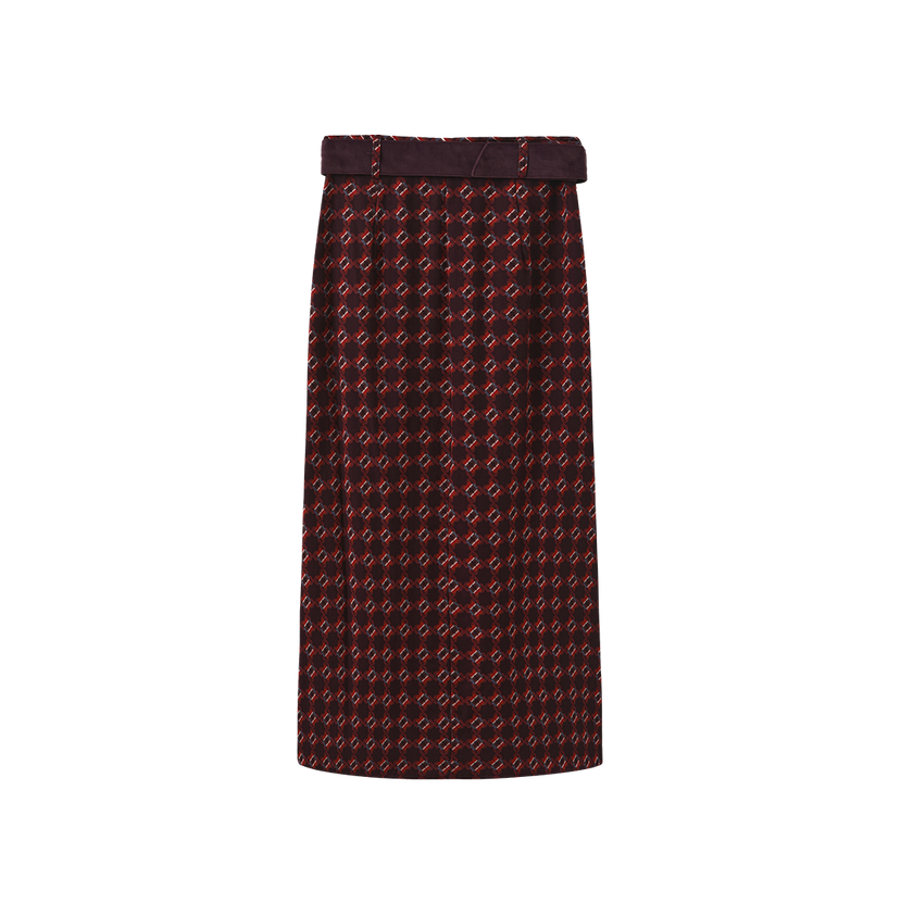 Glazer Belted Printed Skirt