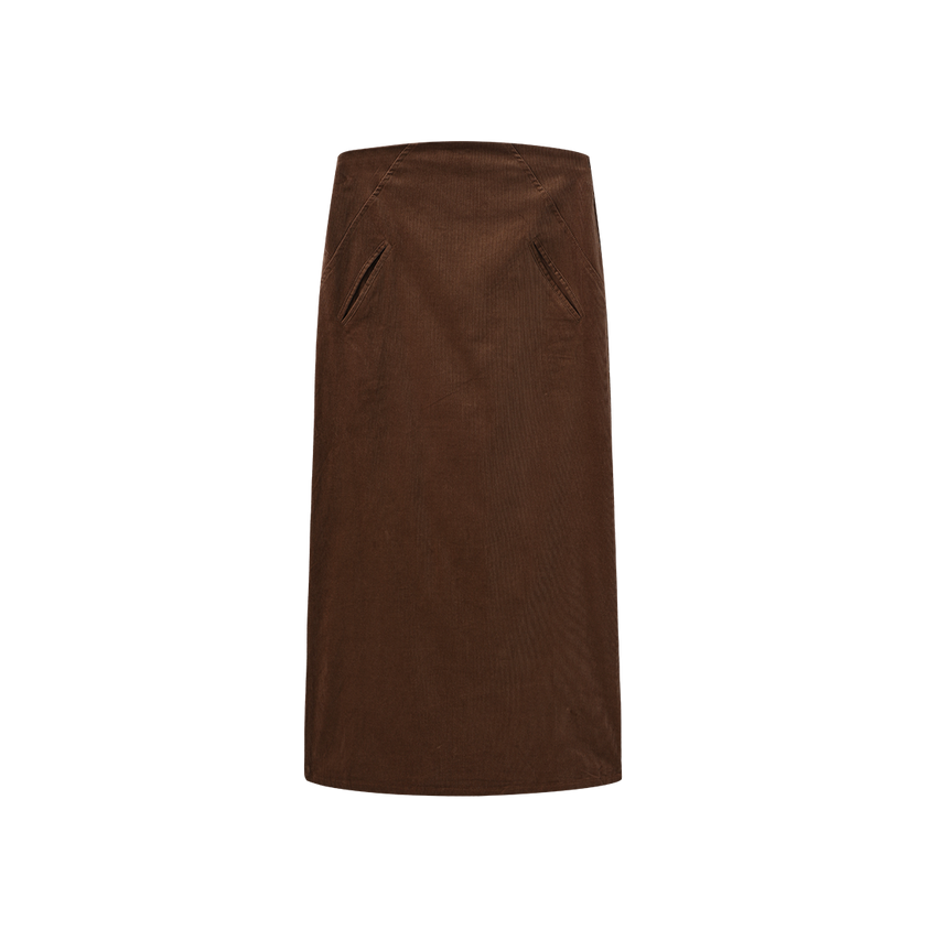 Corduroy Slit Pocket Skirt