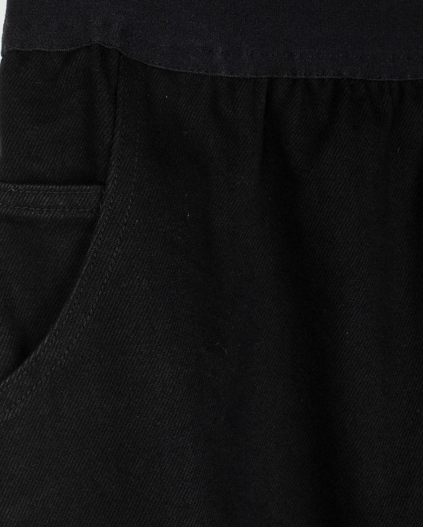 Denim Elastic Straight Skirt