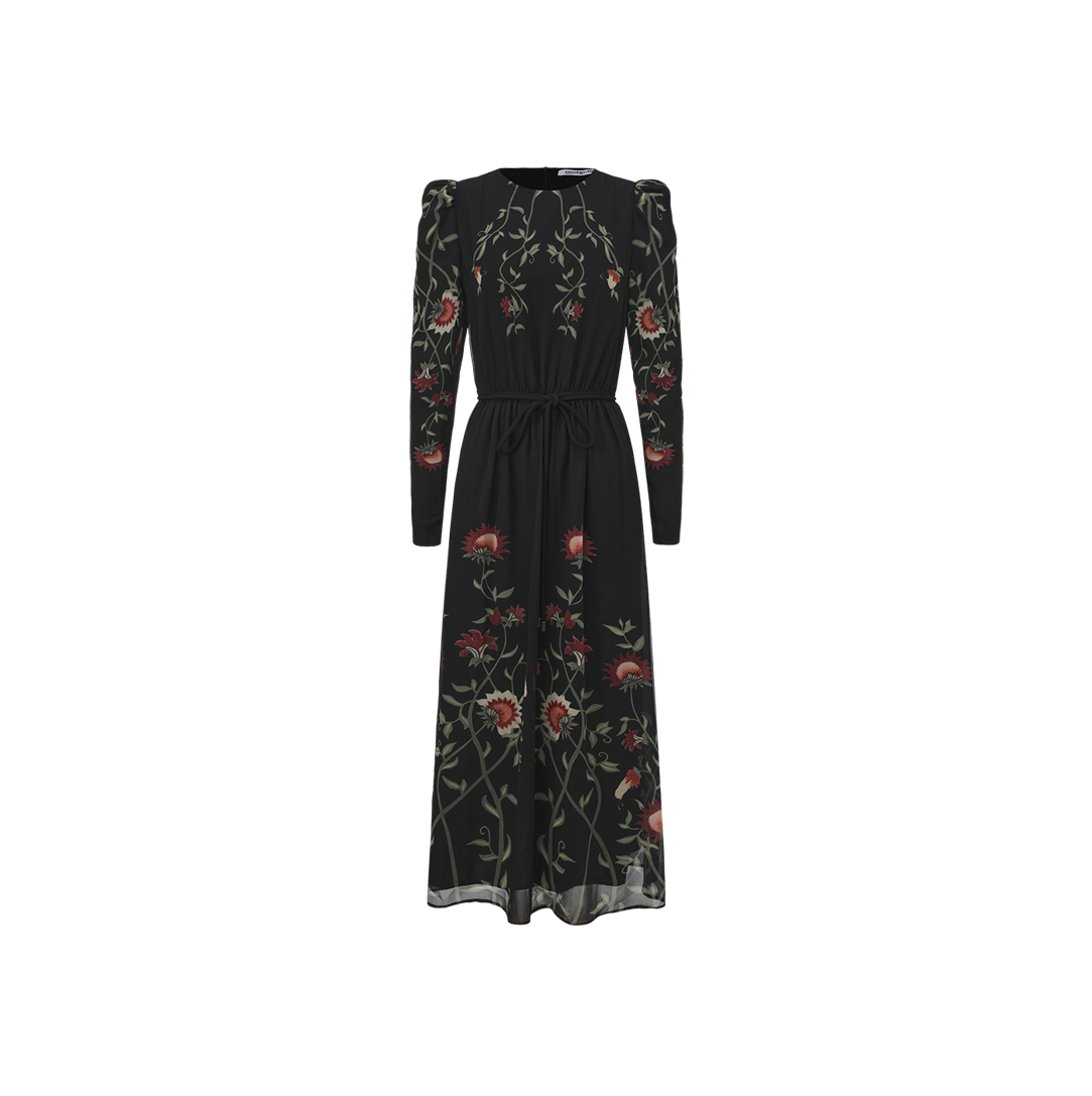 Printed Detailed Maxi Dress