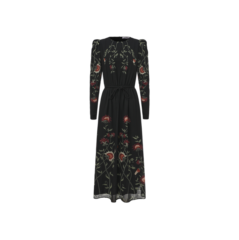 Printed Detailed Maxi Dress