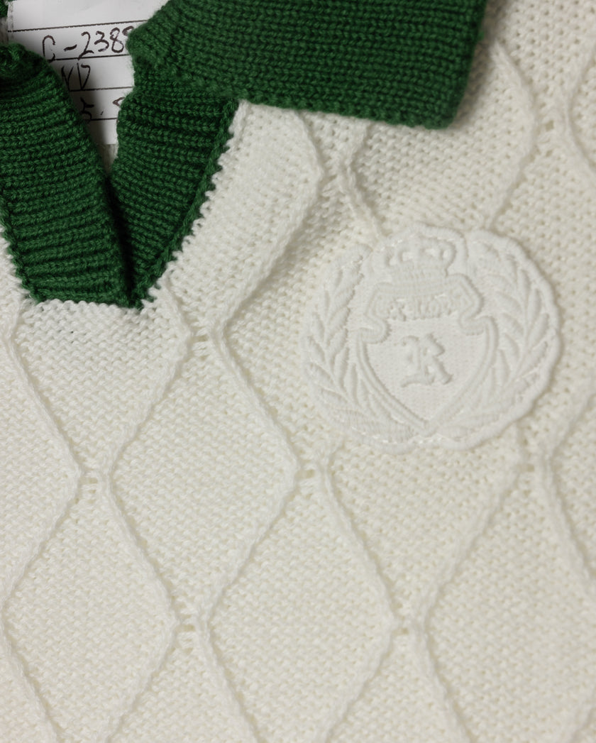 Cindy Diamond Printed Collared Sweater