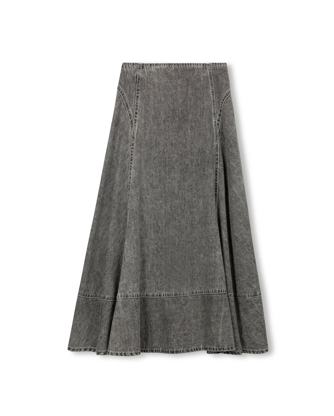 Denim Stitch Maxi Skirt