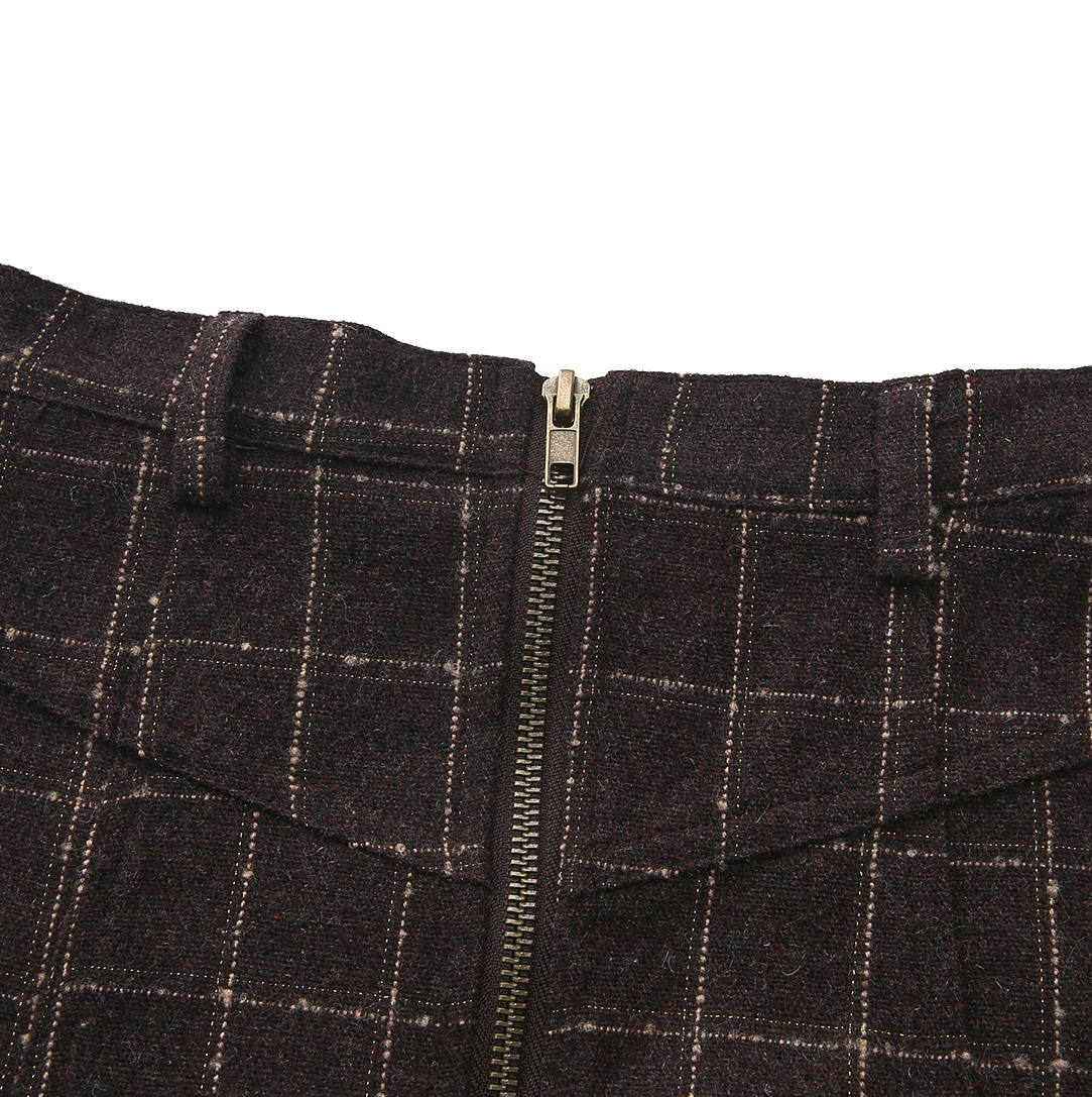 Wool Aline Seam Detail Skirt