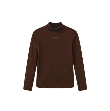 Big Word Fitted Mock Neck Sweater