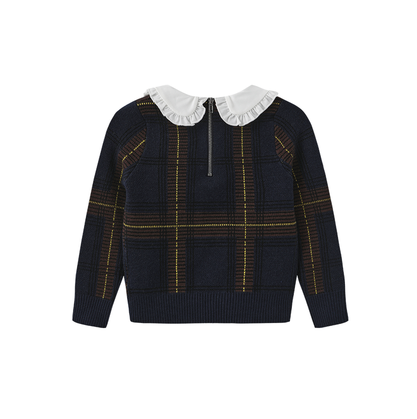 Lino Plaid Embroidered Set