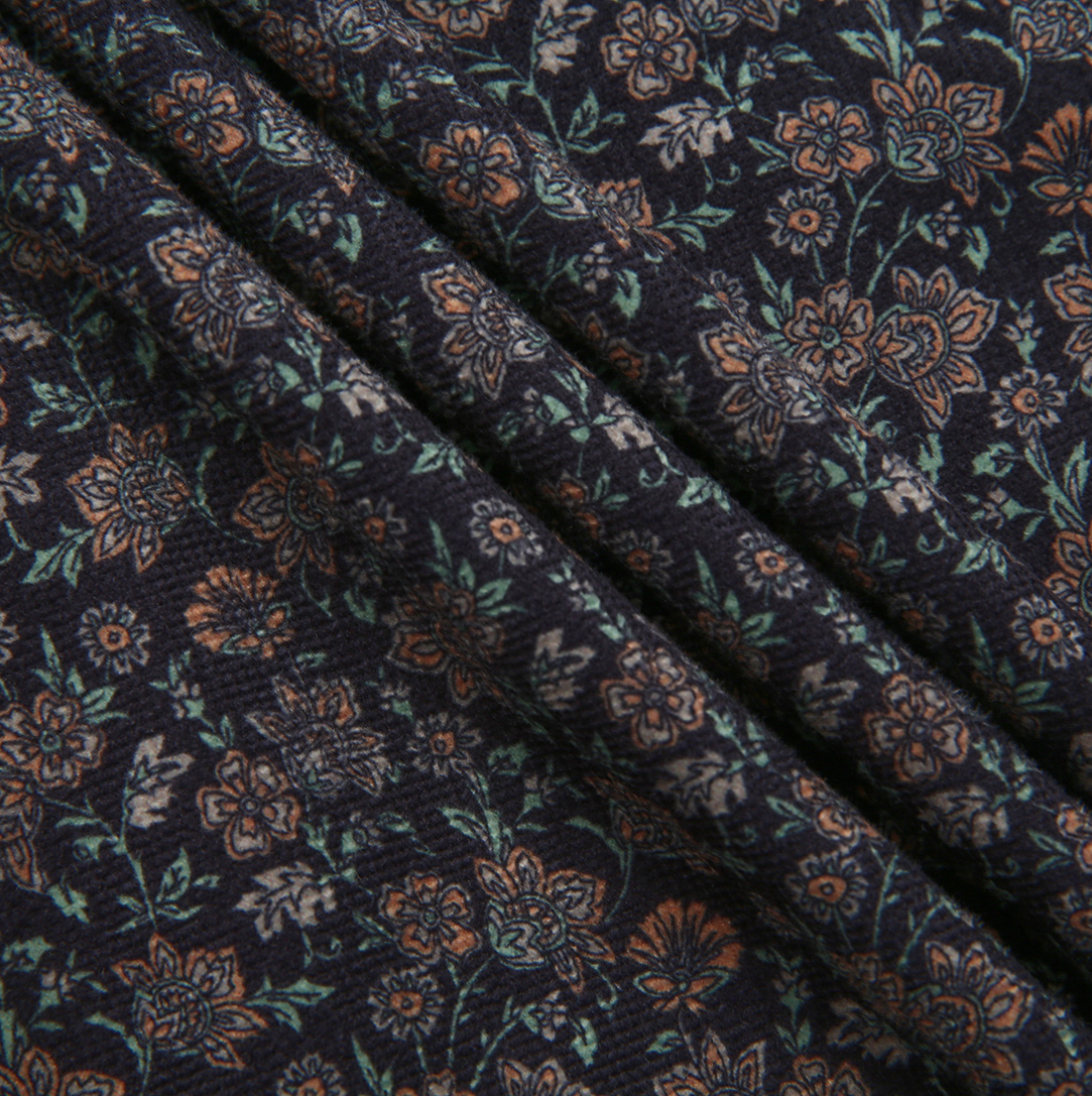 Corduroy Floral Smocking Dress