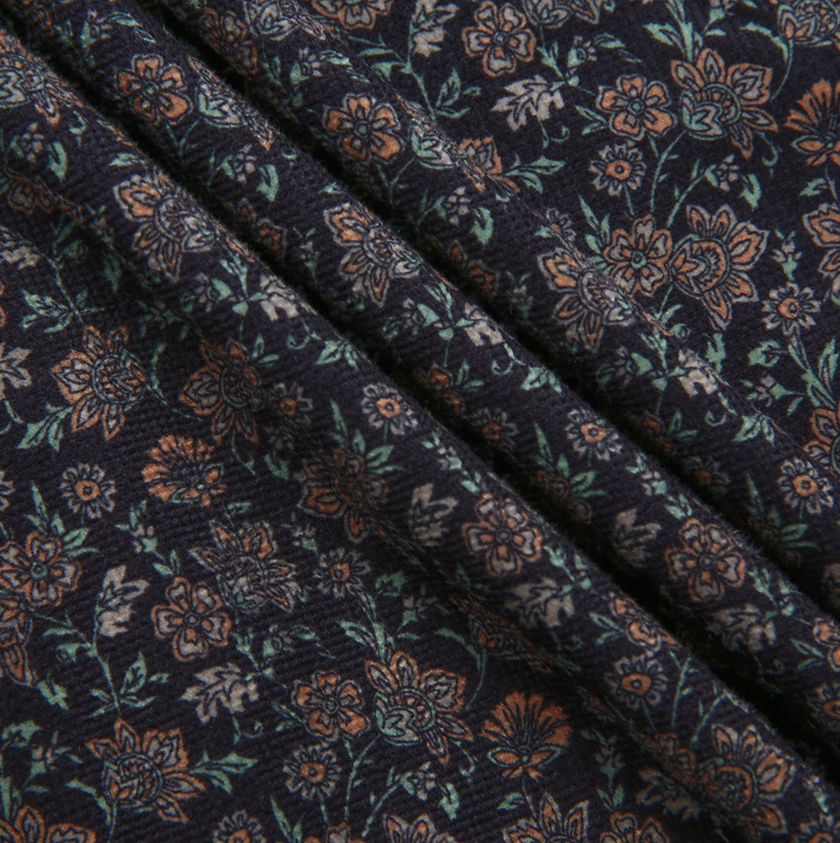 Corduroy Floral Smocking Dress
