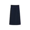 Side Button Tab Midi Skirt