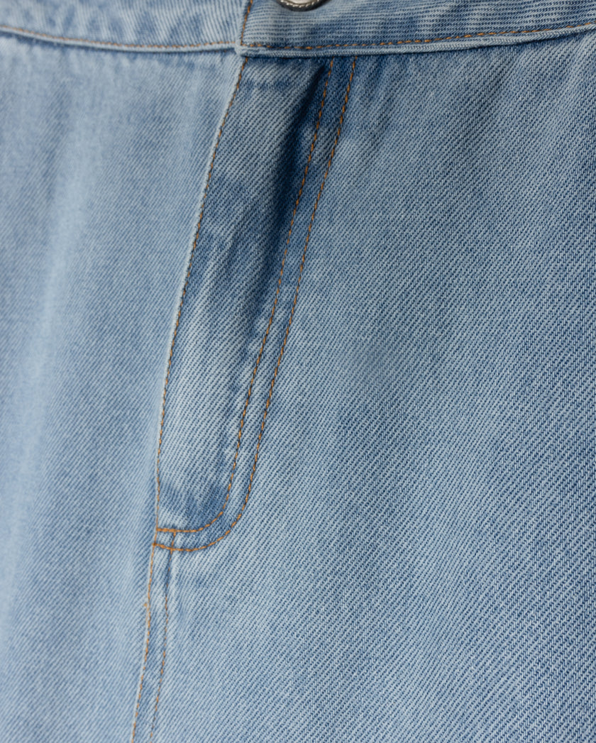 Washed Denim Skirt