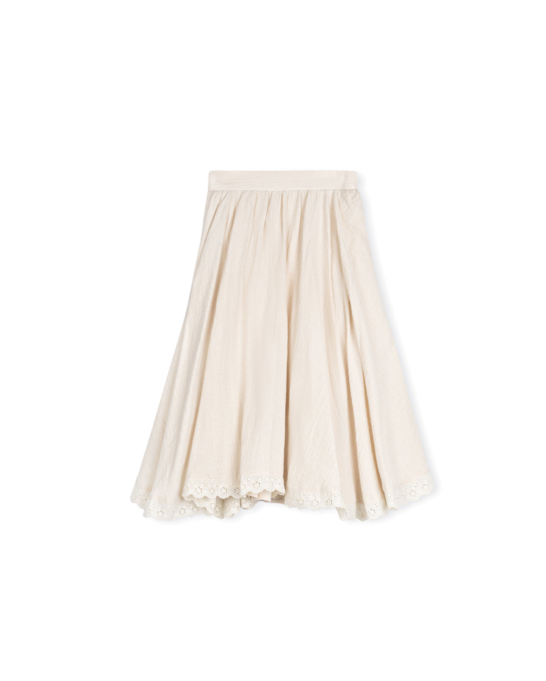 Plaid Lace Trim Skirt