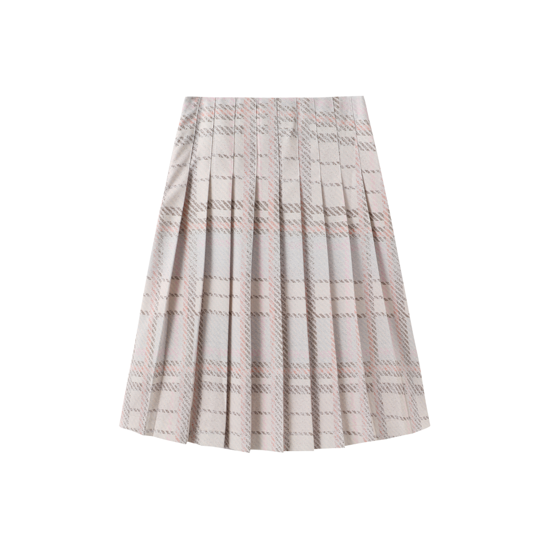 Plaid Printed Pleated Skirt