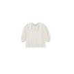Gauze Embroidered Collared Blouse