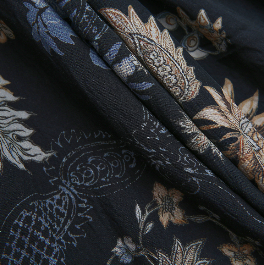 Printed Smocked Maxi Dress
