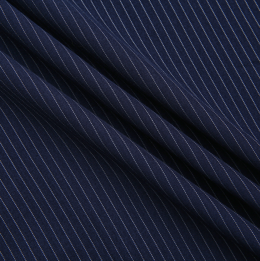 Pinstripe Drawstring Dress