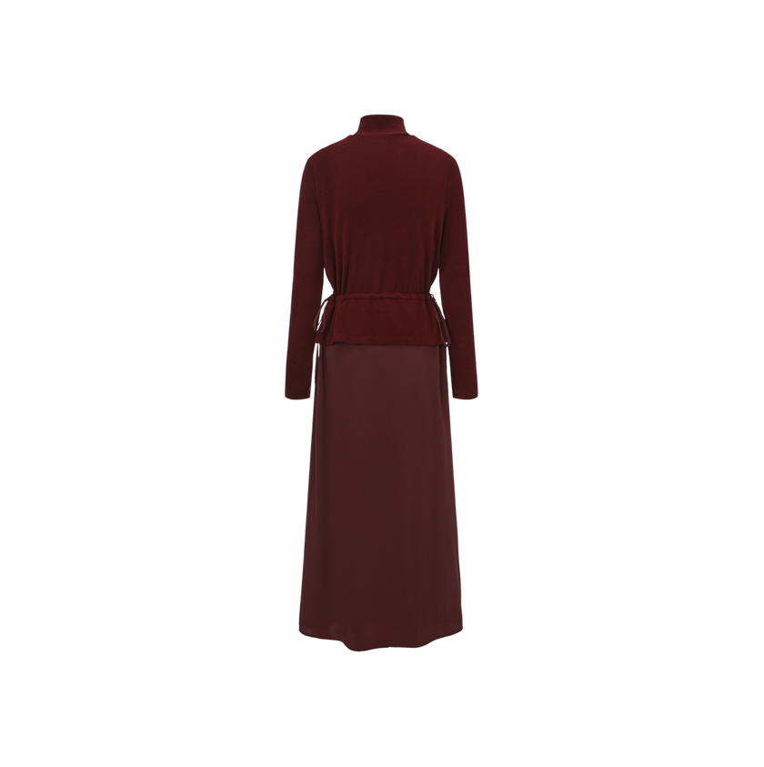 Silk T-Shirt Drawstring Dress