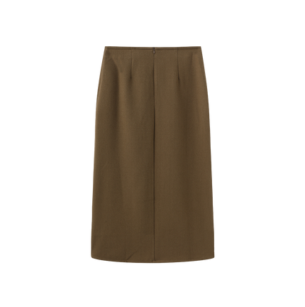 Straight Front pocket Midi Skirt