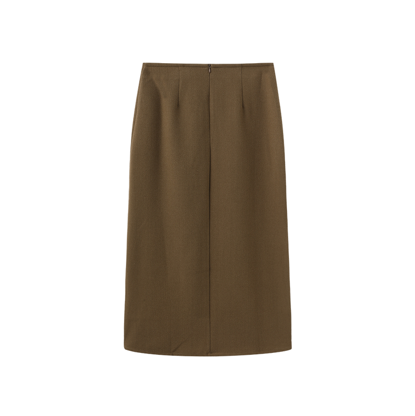 Straight Front pocket Midi Skirt