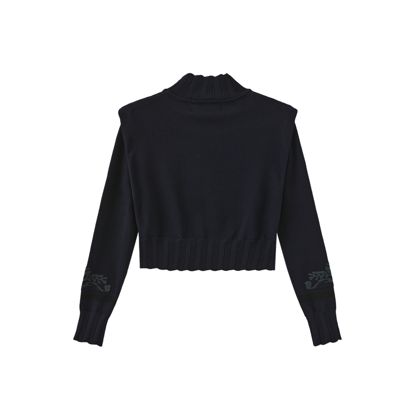 Crest Knit Turtleneck Sweater