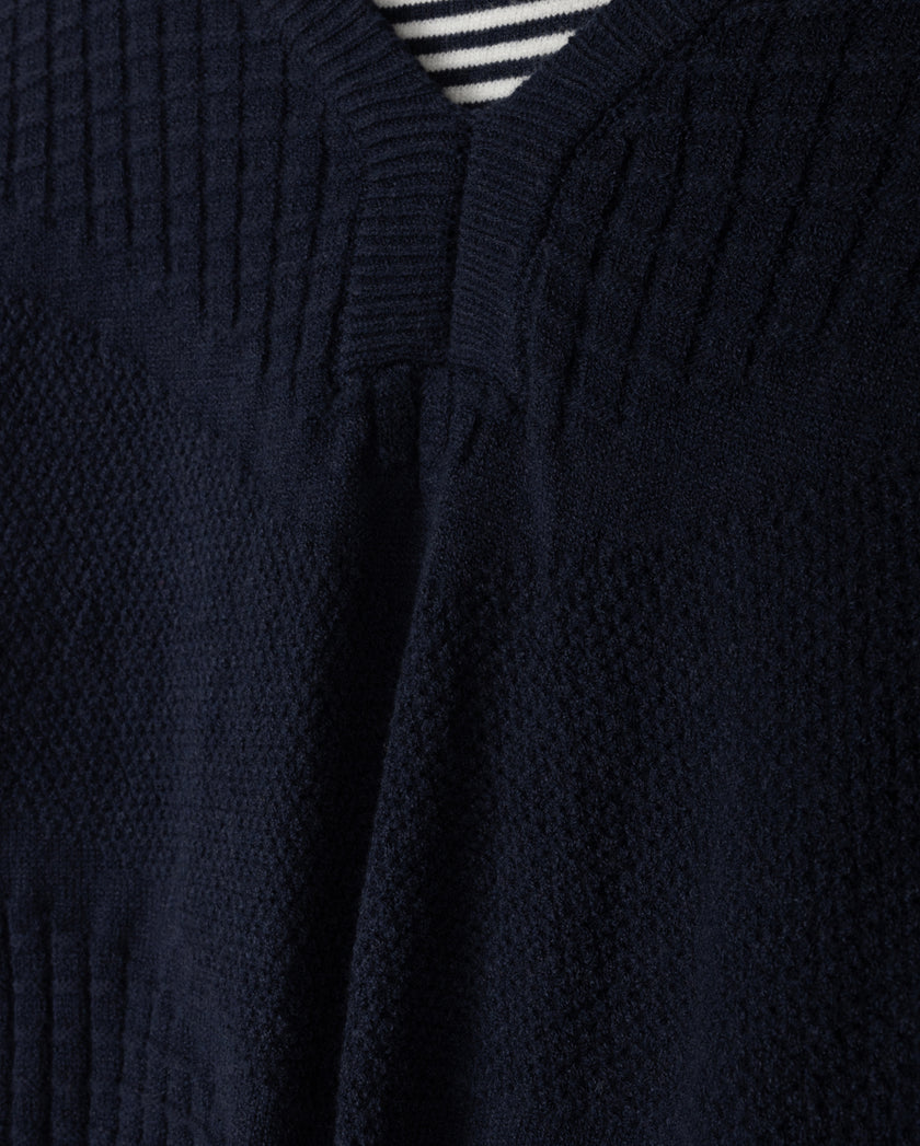 Open Neck Sweater With Turtleneck