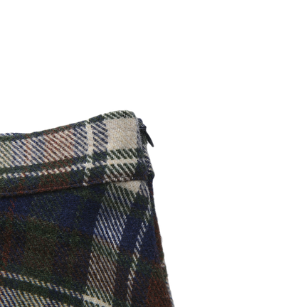 Piko Plaid Flare Skirt