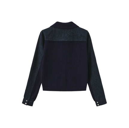 Denim Sweater Jacket