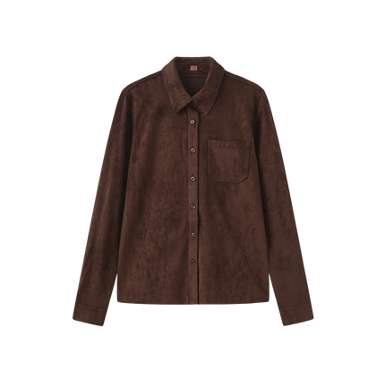 Vivian Suede Pocket Blouse