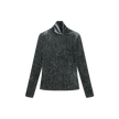 Velor Plaid Turtleneck