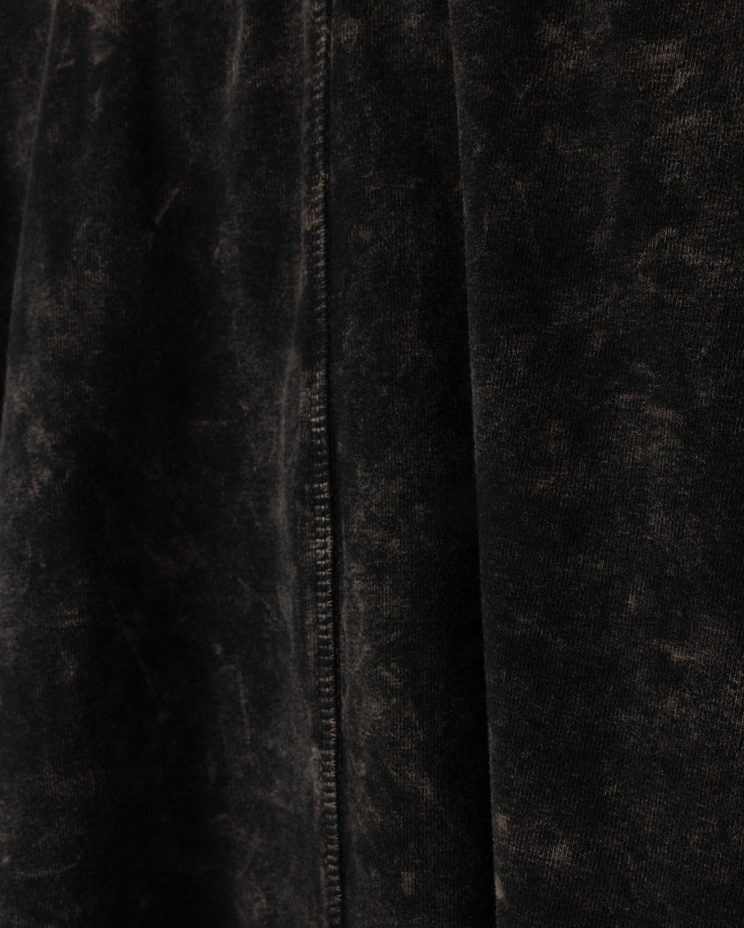 Elastic Waist A-line Knee Skirt