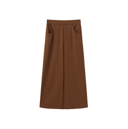 Ponti Side Zipper Maxi Skirt