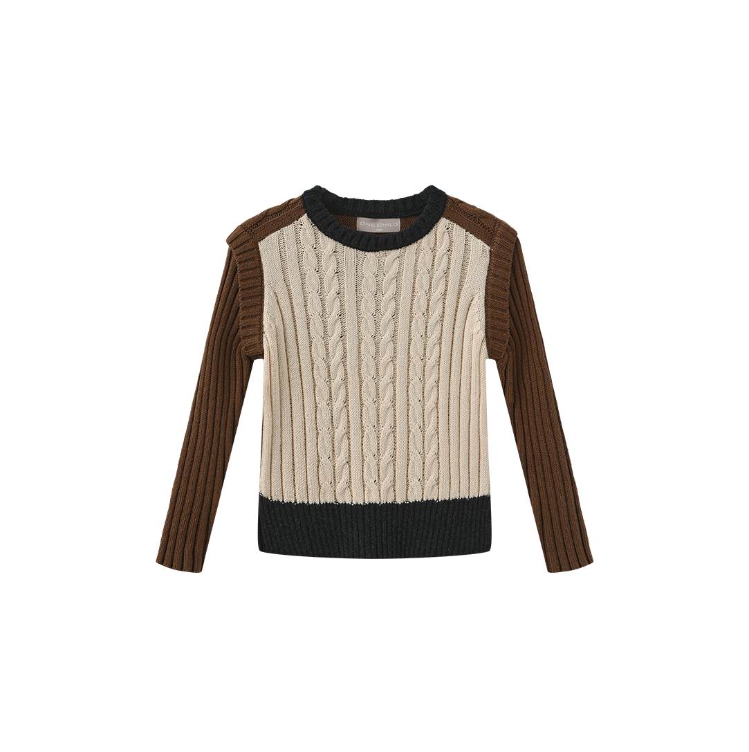 Poppy Cable Knit Trim Sweater Set