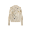 Chunky Knit Embroidered Turtleneck
