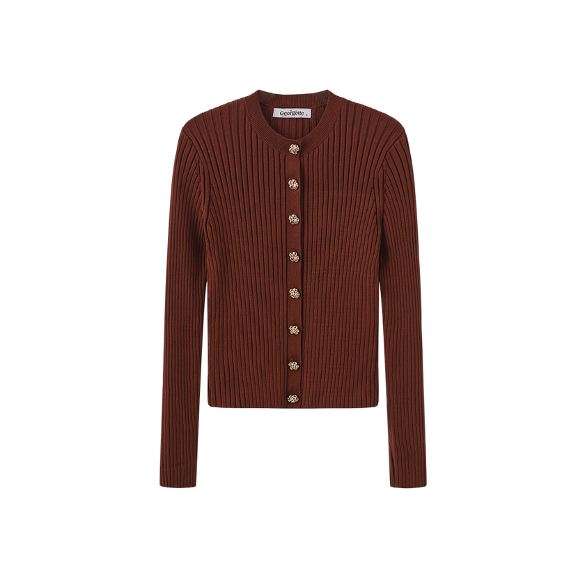 Wide Ribbed Knit Cardigan