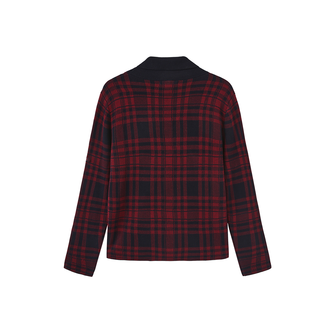 Marco Knit Plaid Top