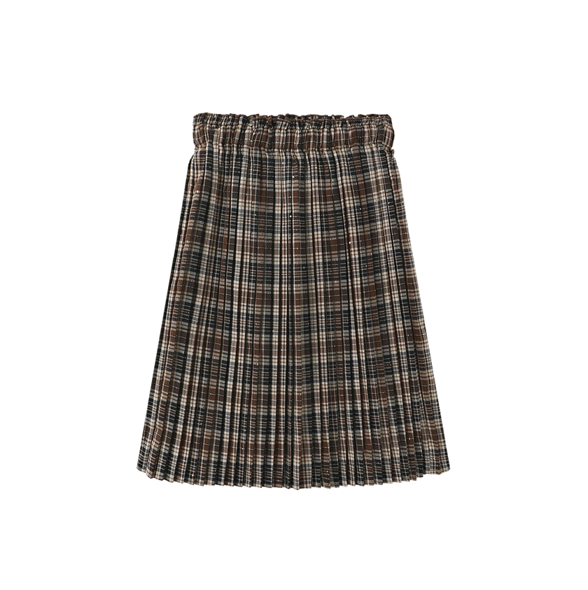 Gail Plaid Pleated Skirt