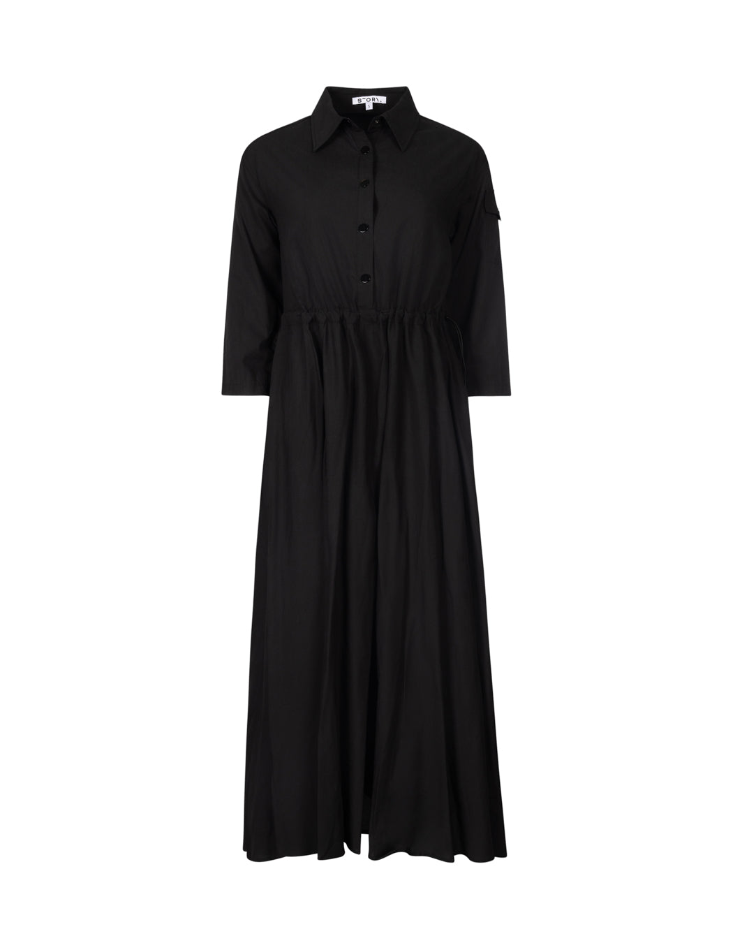 Elastic Pull Waist Maxi Dress