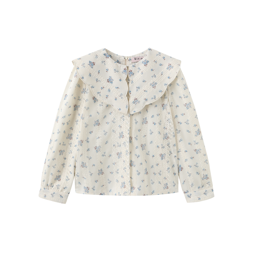 Chie Chiffon Embroidered Floral Blouse