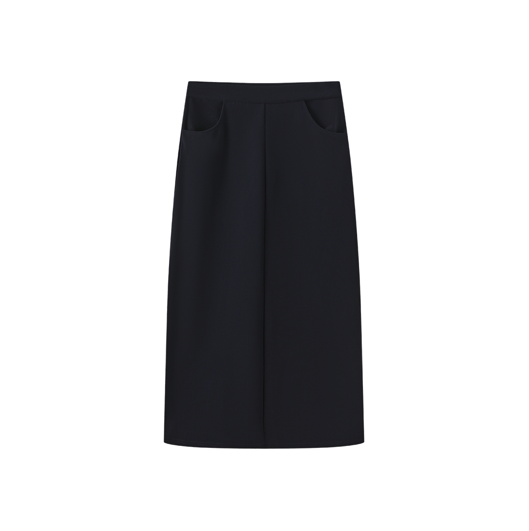 Ponti Side Zipper Maxi Skirt