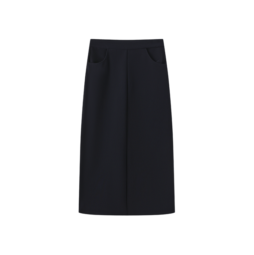 Ponti Side Zipper Maxi Skirt