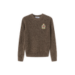 Marled Big Patch Knit Sweater
