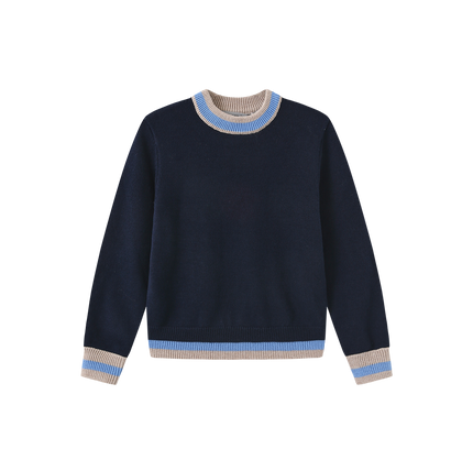 Striped Trim Sweater
