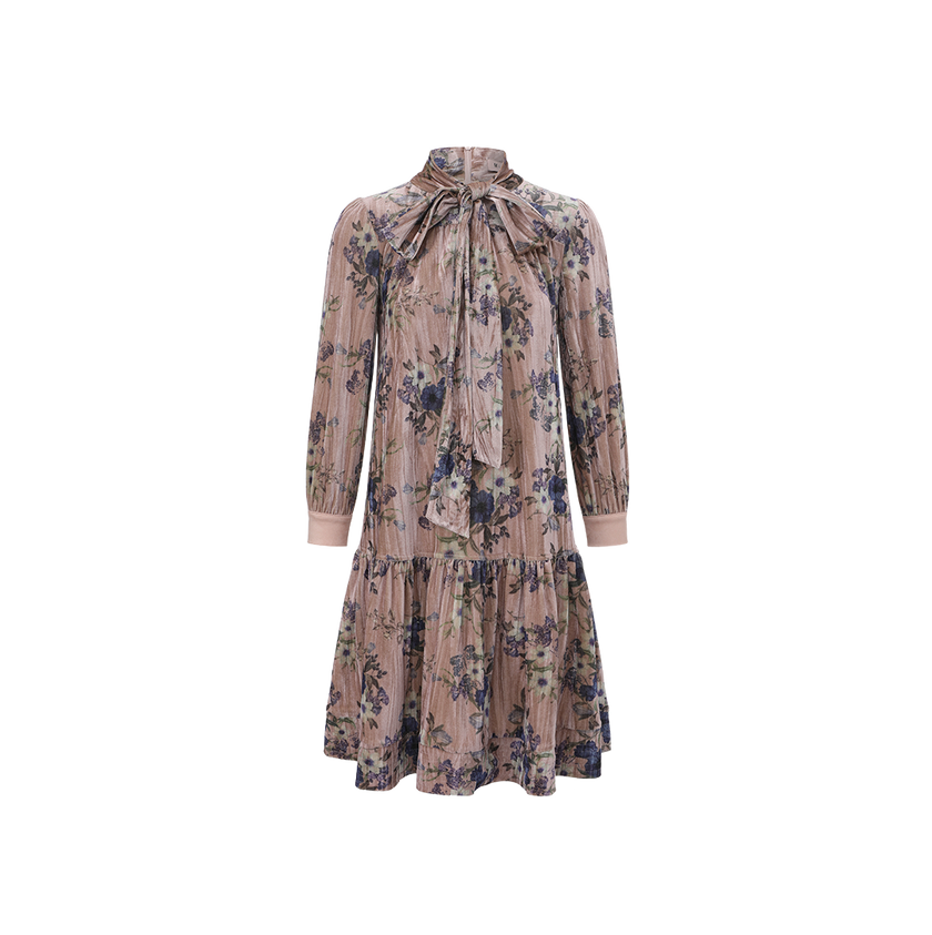 Velvet Bottom Tier Dress