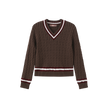 Cable Knit Trimming Sweater