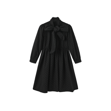 Small Dot Neck Tie Dress