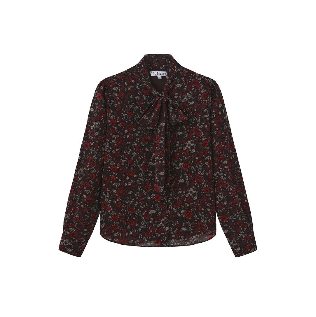 Chelsea Floral Neck Tie Blouse