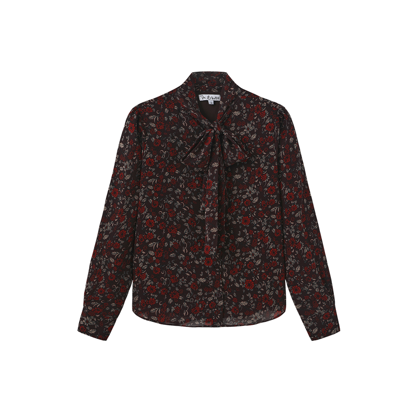 Chelsea Floral Neck Tie Blouse