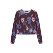 Floral Burgundy Knit Cardigan