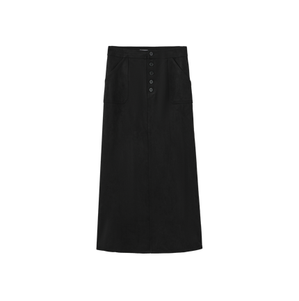 Suede Straight Skirt